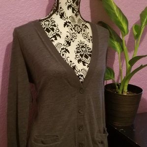 Aeropostale grey button up cardigan XL